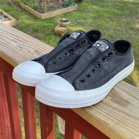 Converse All Star Laceless Slip On Sneakers  Size W8/ M6 - Picture 1 of 15
